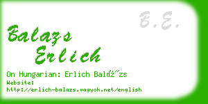 balazs erlich business card